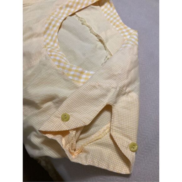 Vintage Yellow Gingham Fit & Flare Dress L - Picture 10 of 10
